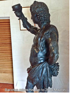 Bacchus raises his cup to 2014 Mouton